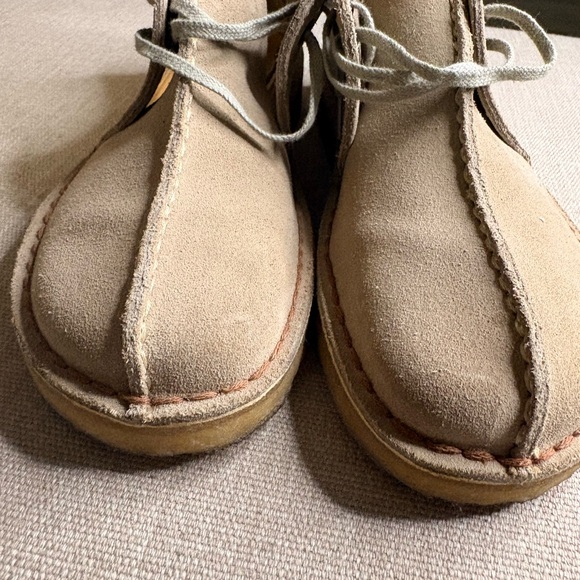 Clarks Beige Suede Chukka Boots